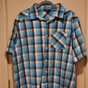 Elliott XL checkered blue button shirt